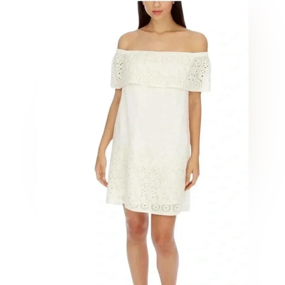 Lucky Brand Amanda Schiffly Dress, an off-the-shoulder dress